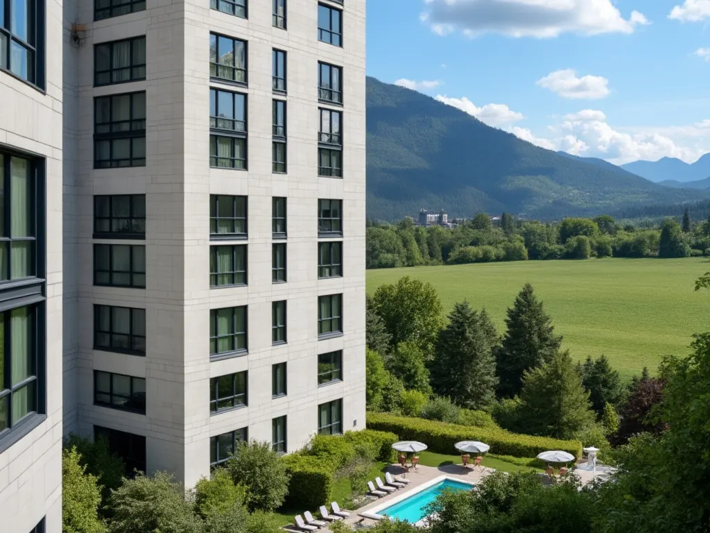A high-rise in the country side
